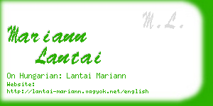 mariann lantai business card